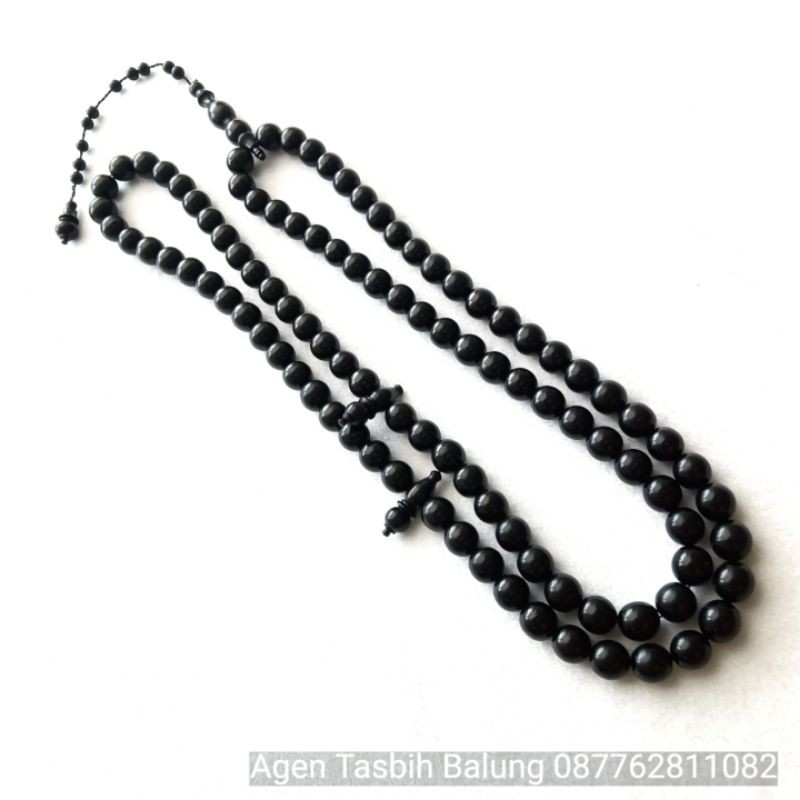 Tasbih Kayu Galih Kelor Hitam Jumbo Super size 16mm ORIGINAL!!