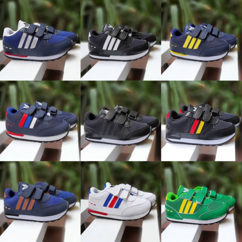 Sepatu anak adidas neo city racer perekat