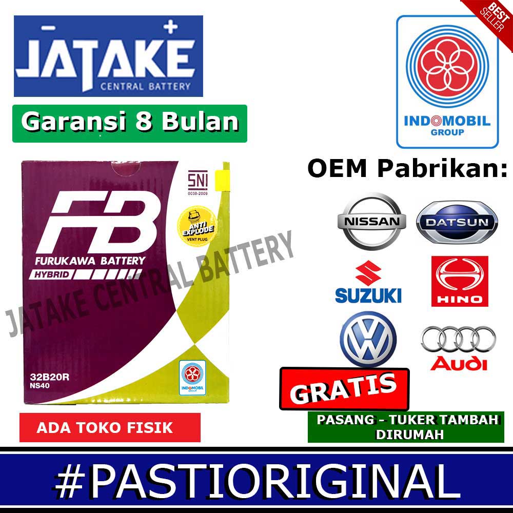 Aki Basah NS40 Furukawa Battery Hybrid FB Mobil Toyota Avanza Rush Suzuki APV Carry Pickup Futura