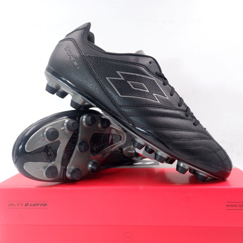 Sepatu Bola Lotto Stadio 300 II FG All Black L57748-1H8 Original BNIB