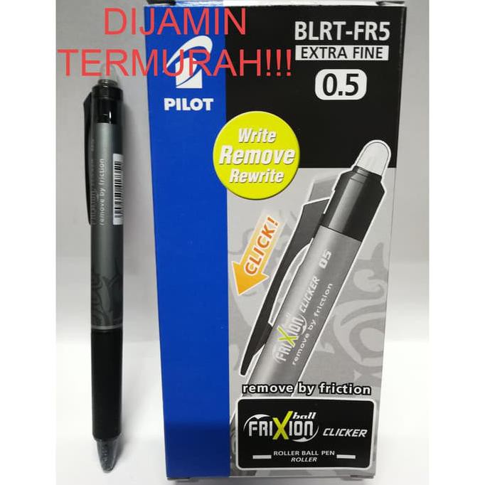 PULPEN / PEN FRIXION PILOT 0.5 & 0.7 ( TINTA BISA DIHAPUS) - Hitam, 0.5 HEMAT