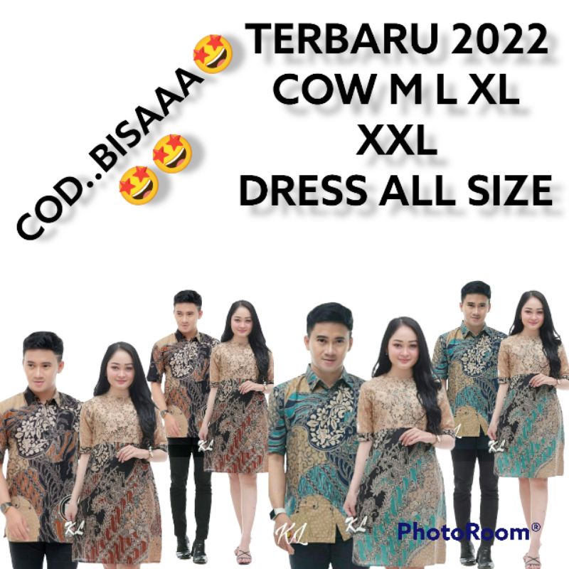 Couple batik dress//couple batik lengan pendek