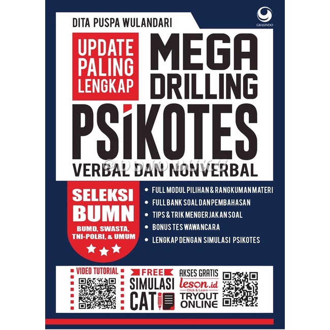 Buku Update Paling Lengkap Mega Drilling Psikotes Verbal dan Nonverba