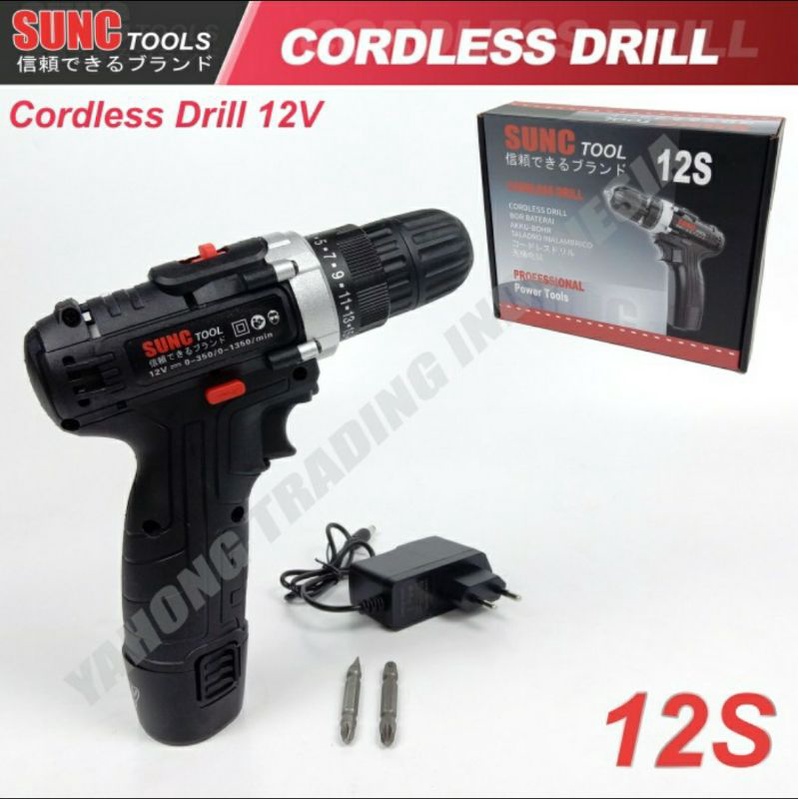 cordless drill 12s bor batrei 12v bor obeng kunci pas SUNC TOOLS by JLD