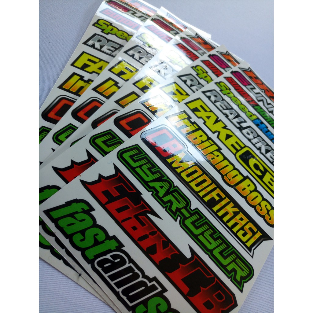 Stiker Fake CB / Herex / Stiker Motor / Stiker Racing - Isi 11