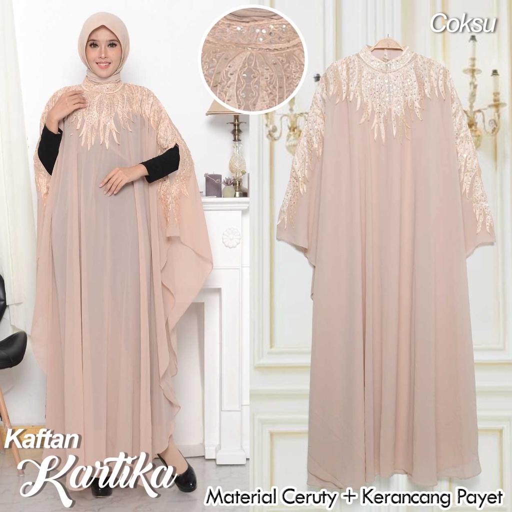 Arnis Kartika Kaftan Kerancang Full Payet / Ceruty Babydoll / Jumbo / COD