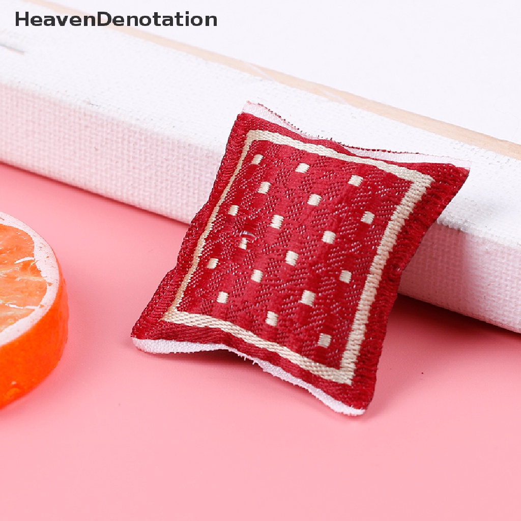 [HeavenDenotation] 1:12 Dollhouse turkish square pillow cotton linen core miniature accessories