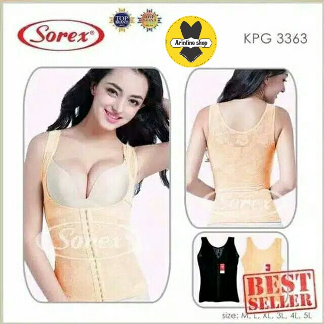 {M-5L} Korset Badan Sorex 3363 Kait Depan | Korset Punggung | Korset Pelangsing Perut |mg.