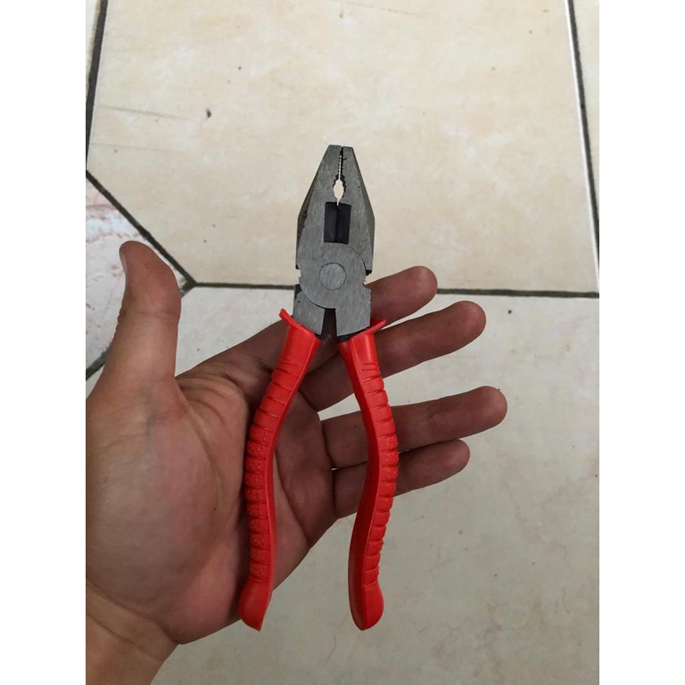 Tang jepit Kombinasi 6 Inch dan 7 inch Pliers Tang bahan baja gagang karet