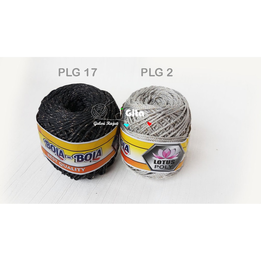 Benang Rajut Glitter Bola-bola, Poly Bola-bola Gliter