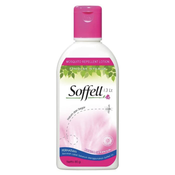 Soffel Botol 80 gram ~ Lotion Anti Nyamuk - Bunga Geranium