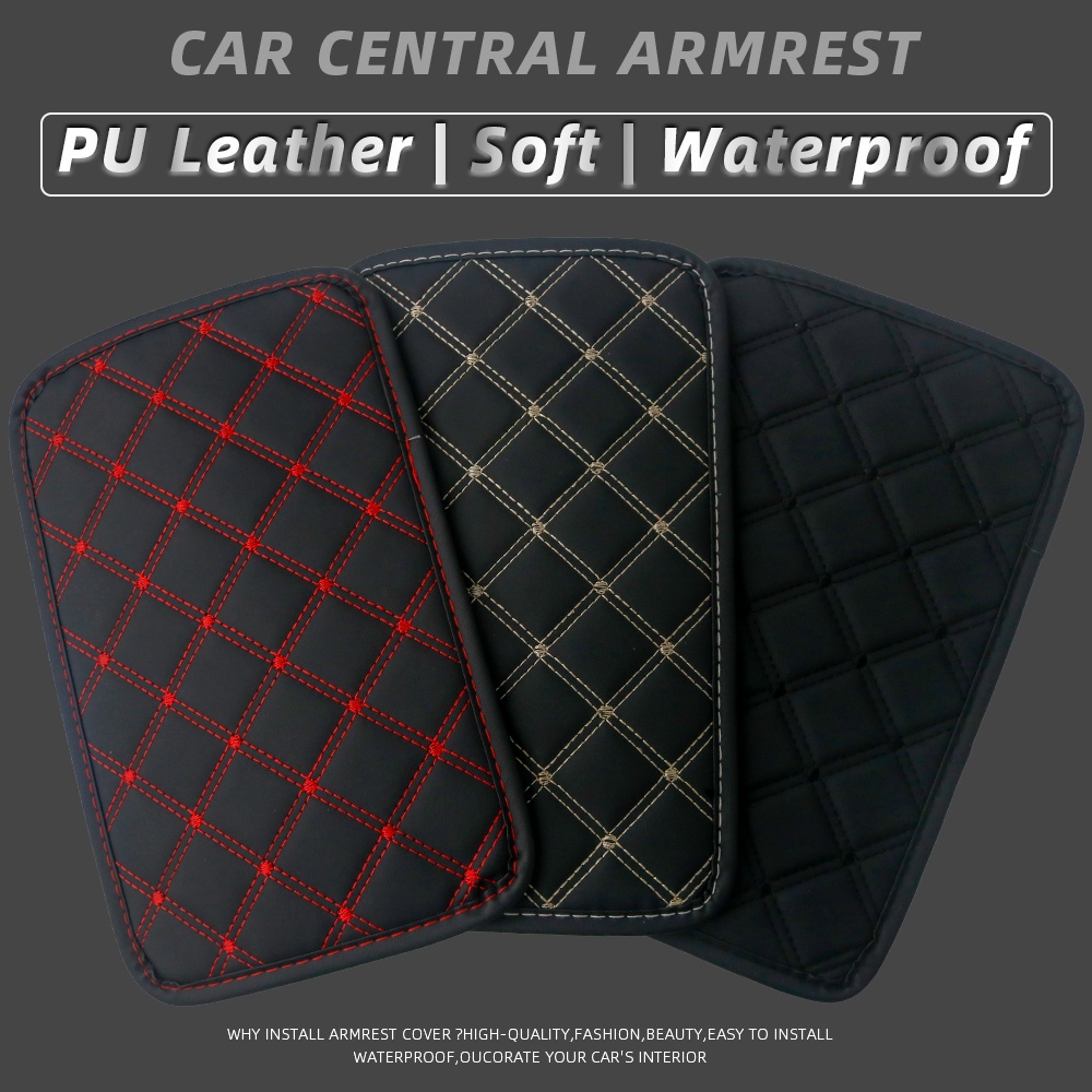 1 Pc Cover Pelindung Armrest Mobil Universal Bahan Kulit