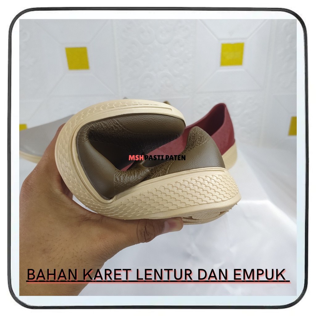 YUMEIDA 9111 ORIGINAL Sepatu flat shoes wanita Sepatu karet tahan air wanita