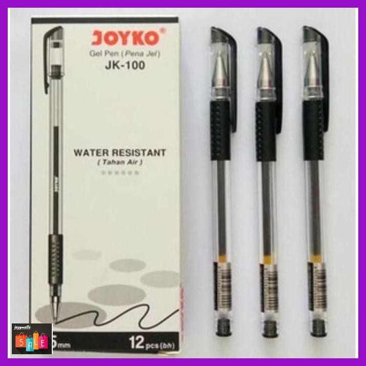 

Silutala- Gel Pen / Pulpen / Pena Joyko Jk-100 / 0.5 Mm / 1 Box 12 Pcs - Hitam -Ori.