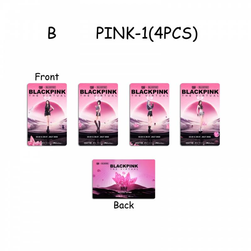 4pcs Kartu Lomo Foto Kpop BLACKPINK PUBG