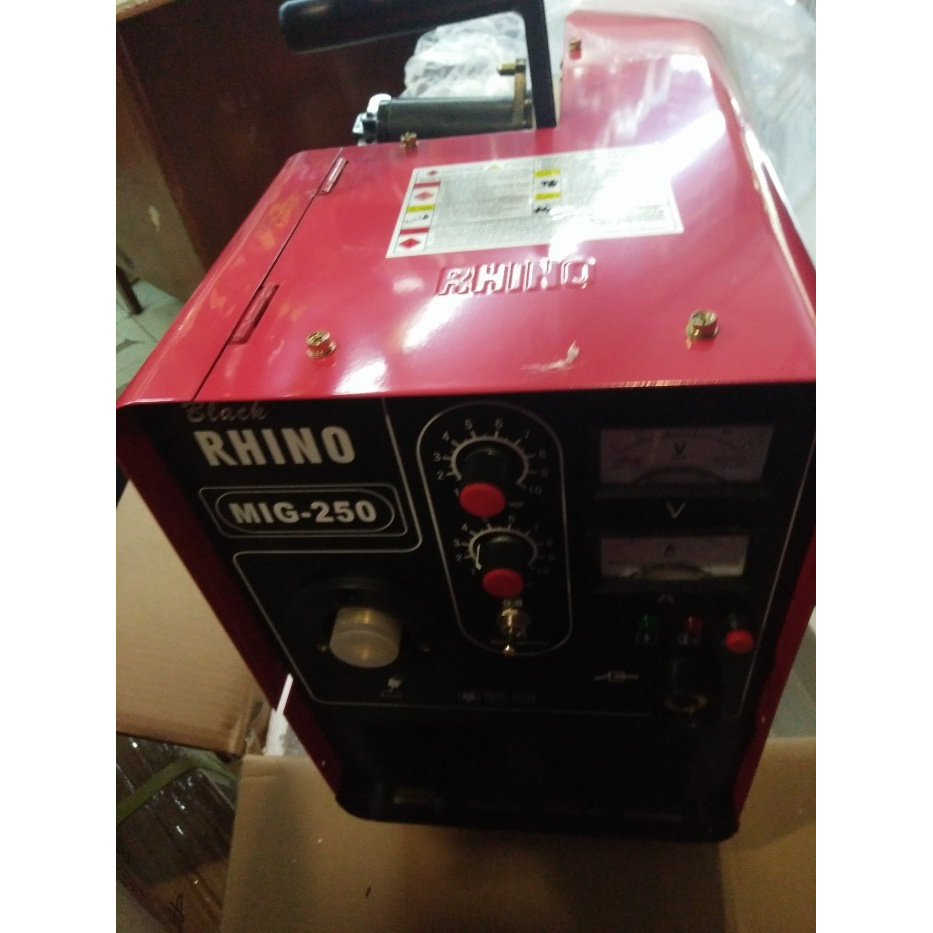 TRAVOLAS MIG 250 BLACK RHINO MESIN LAS WIRE MIG 250A RHINO