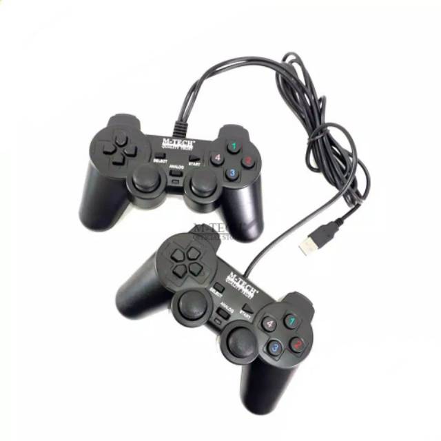 STICK STIK PS PC/GAMEPAD JOYSTICK USB DOUBLE ITEM STICK PS PC MTECH / M TECH TERMURAH - Hitam