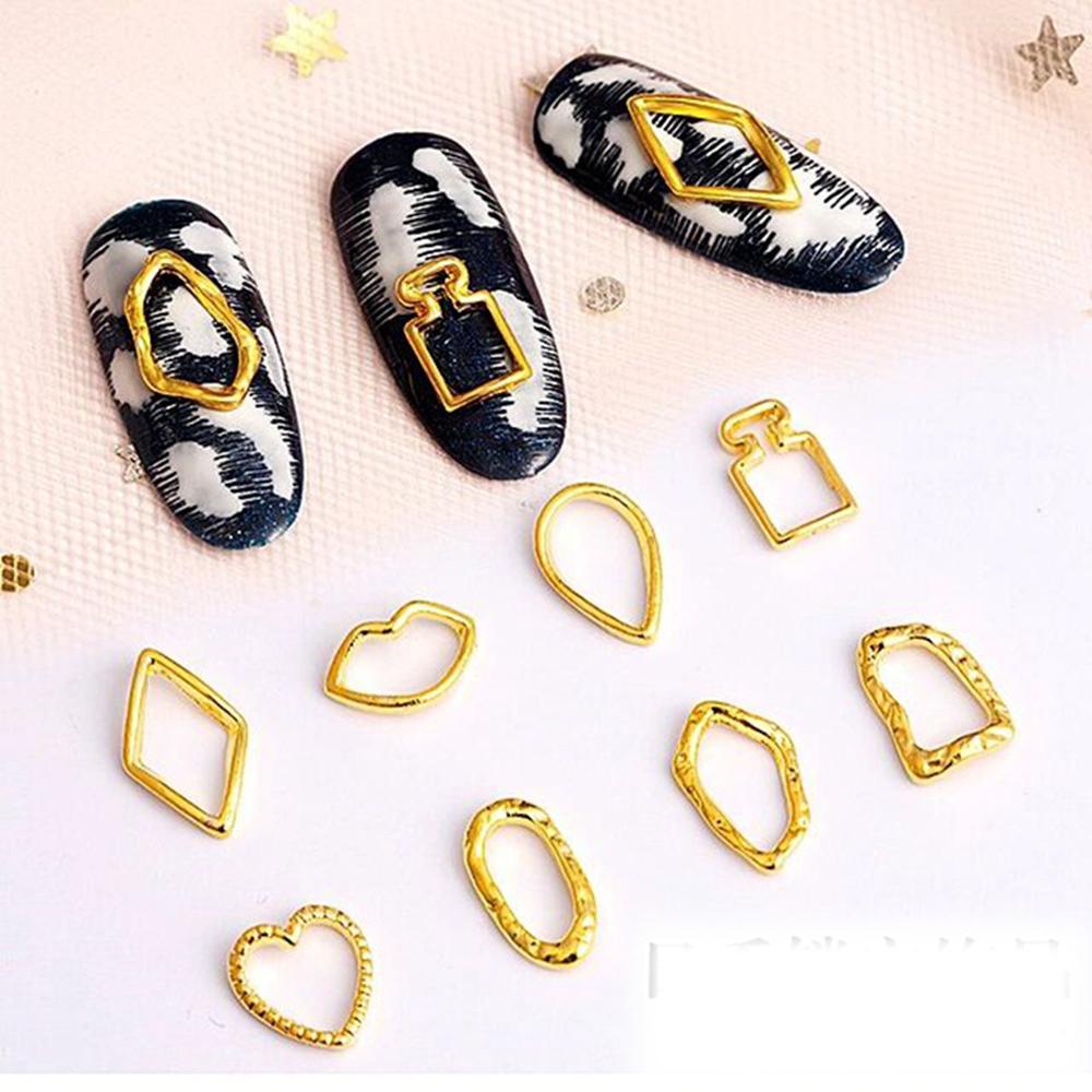 20pcs / set Stiker Kuku 3D Bahan Alloy Gaya Jepang Untuk Dekorasi Nail Art