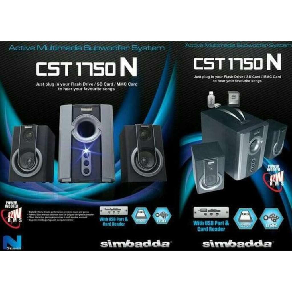 SPEAKER ACTIVE SIMBADDA CST 1750N PLUS USB MMC RADIO FM BLUETOOTH