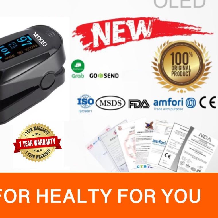➭ MIXIO H1 Fingertip Pulse Oximeter Alat Ukur Kadar Oksigen SpO2 ♢