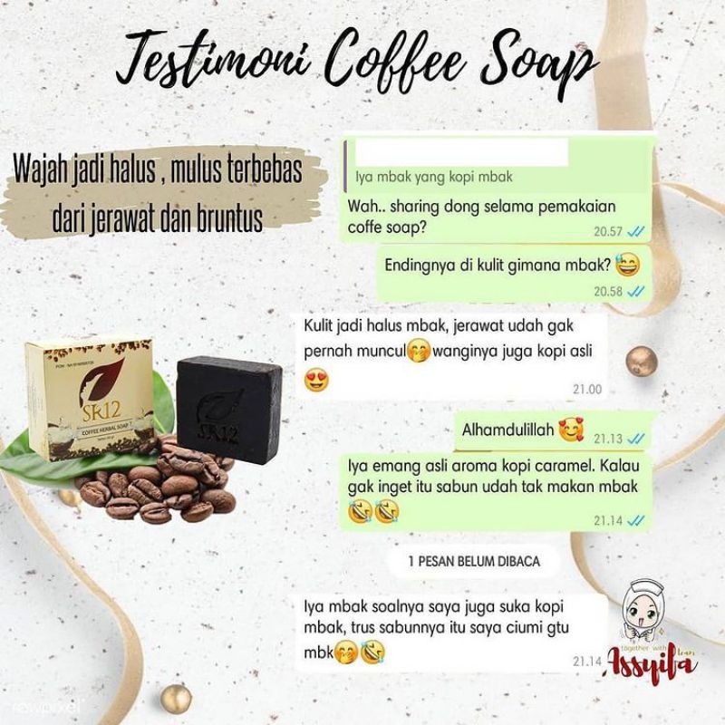 Sabun Kopi SR12 Skincare Face Soap Pembersih Muka Sabun Cuci Muka Herbal Perawatan Wajah Atasi Flek Hitam