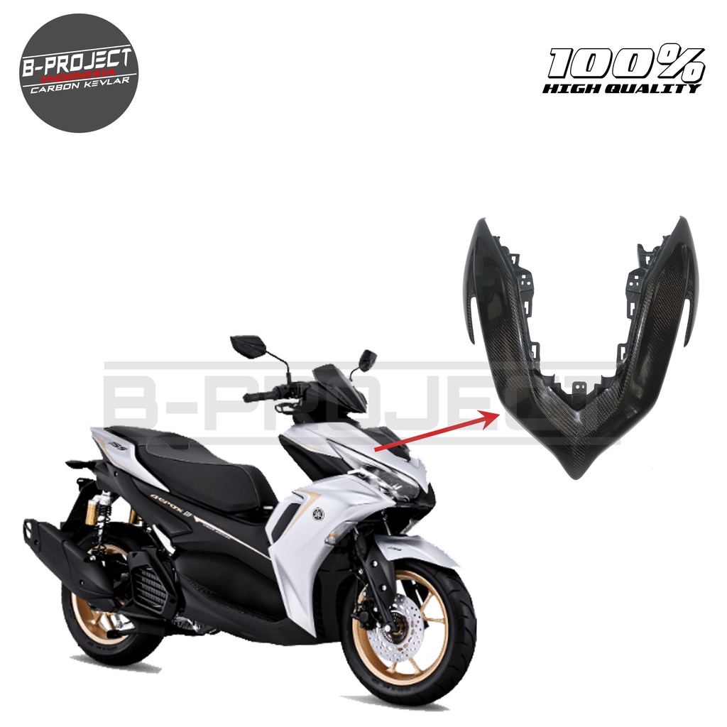 Cover Front Dasi Tameng Yamaha Aerox 2021 Real Carbon