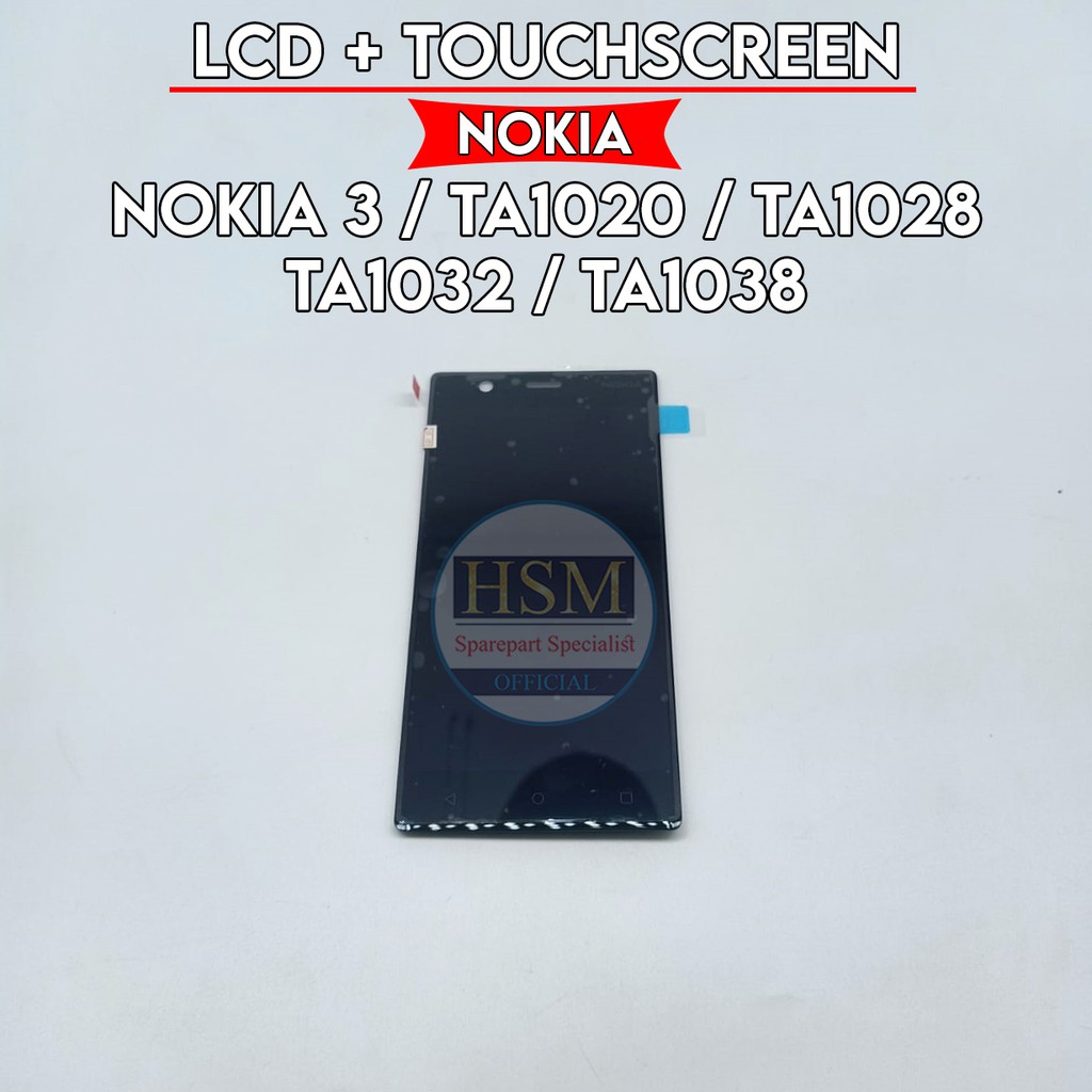 LCD NOKIA 3/TA1020/TA1028/TA1032/TA1038 FULLSET + TOUCHSCREEN ORI OEM