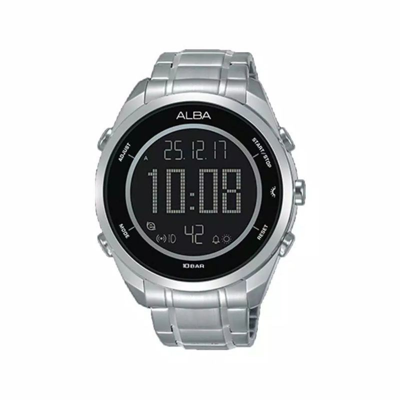 Jam Tangan Pria Alba Active A5A005 Chronograph Digital Watch Original A5A005X1