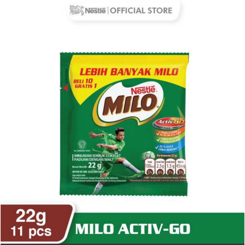 

Milo Activ Go Coklat [11 Sachet/ 22 g]