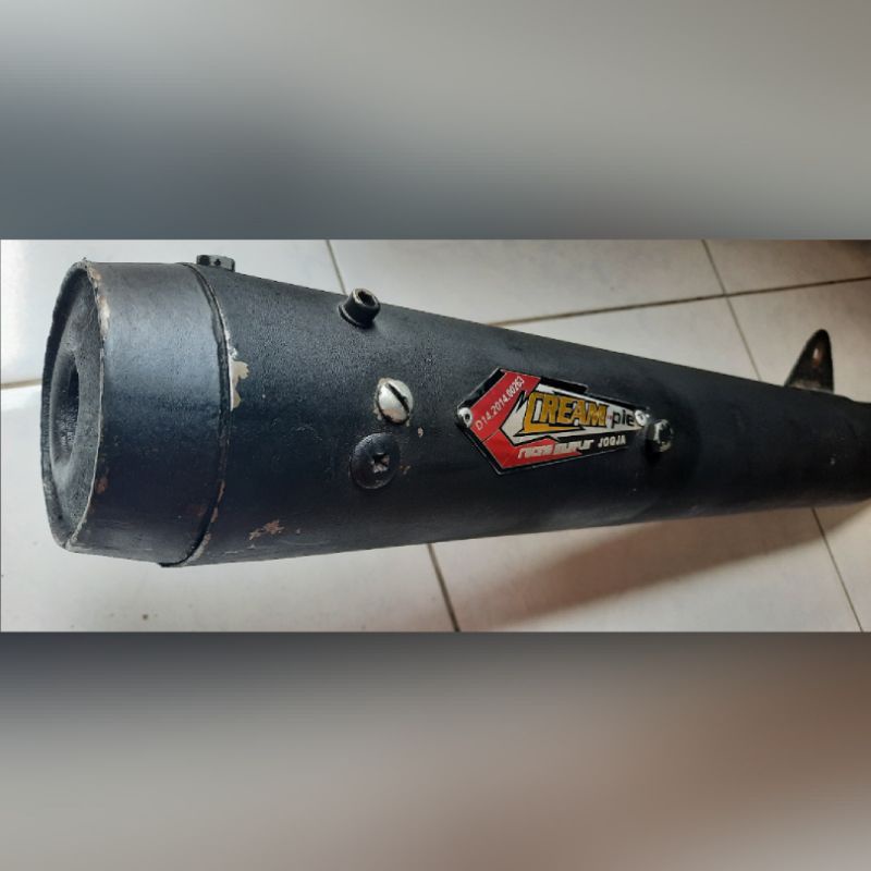 KNALPOT CREAMPIE STANDAR RACING RX KING ORIGINAL JOGJA DOFF