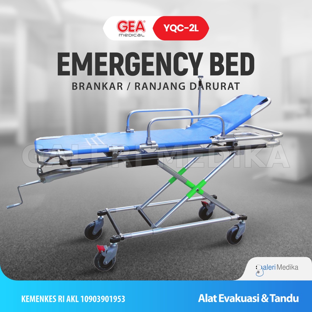 Brankar / Ranjang Darurat GEA YQC 2L / YQC-2L / YQC2L Emergency Bed