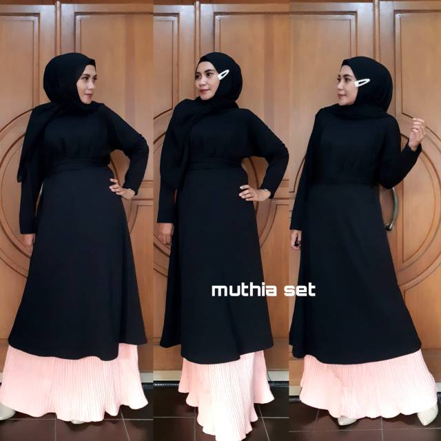 Muthia Set Plisket(tunik+rok)