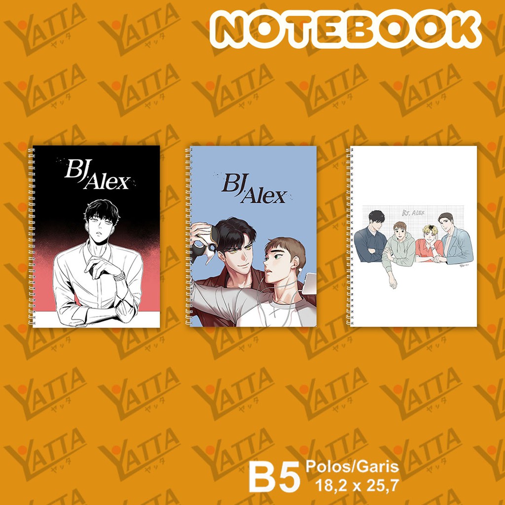 

Notebook Anime ukuran B5 18,2 cm x 25,7 cm BJ Alex