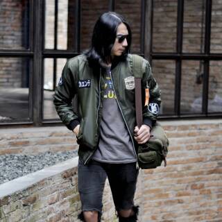 JAKET BOMBER ORIGINAL GREEN ARMY