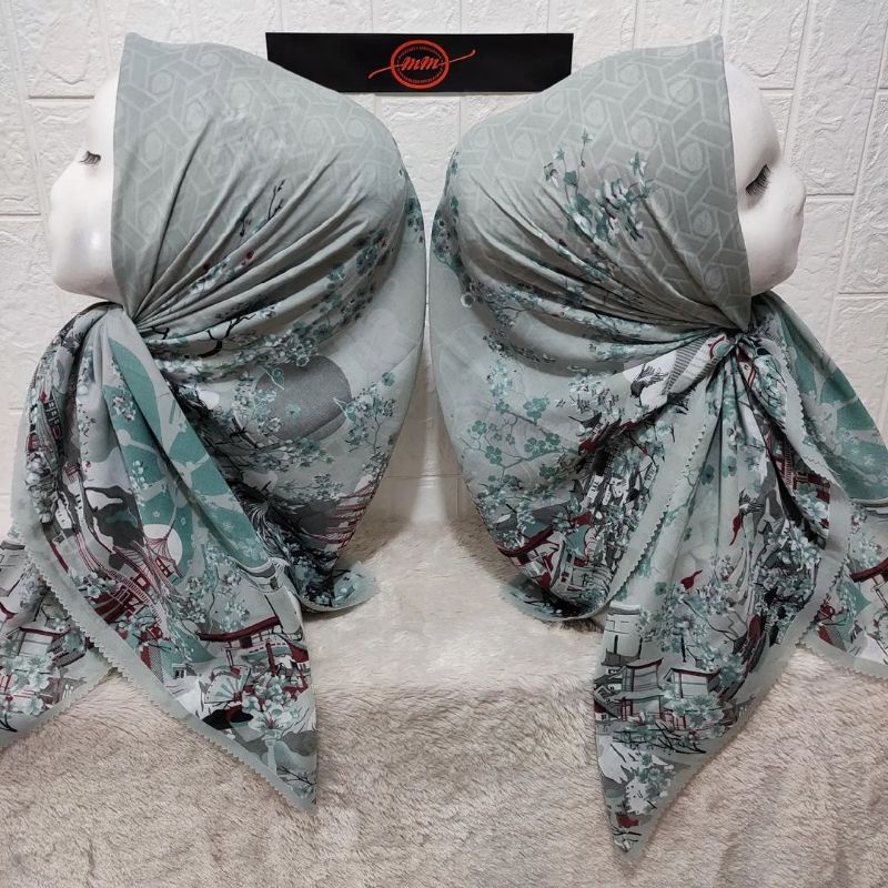 HIJAB DENAY SEGIEMPAT MOTIF GEA  ABU KERUDUNG DENAY KW