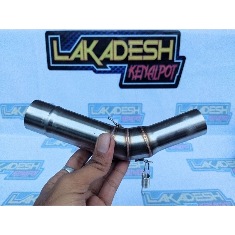 LETTER S/SAMBUNGAN LEHER STAINLESS (INLET 38/50) BEAT MIO VARIO AEROX SCOOPY NMAX PCX DLL