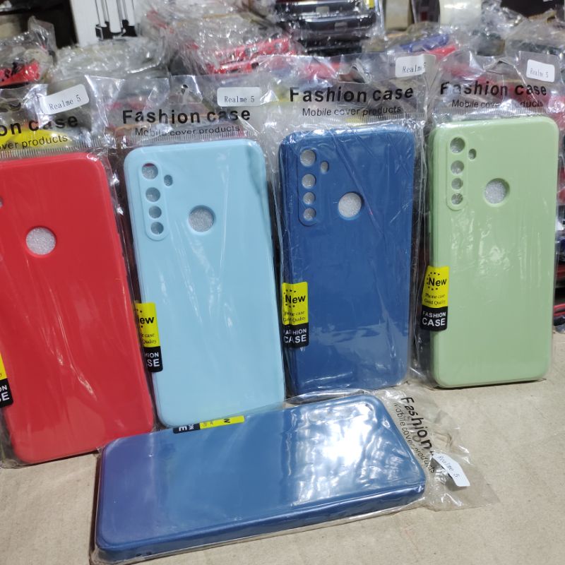 soft Case macaron Protect Camera REALME 5i Square edge