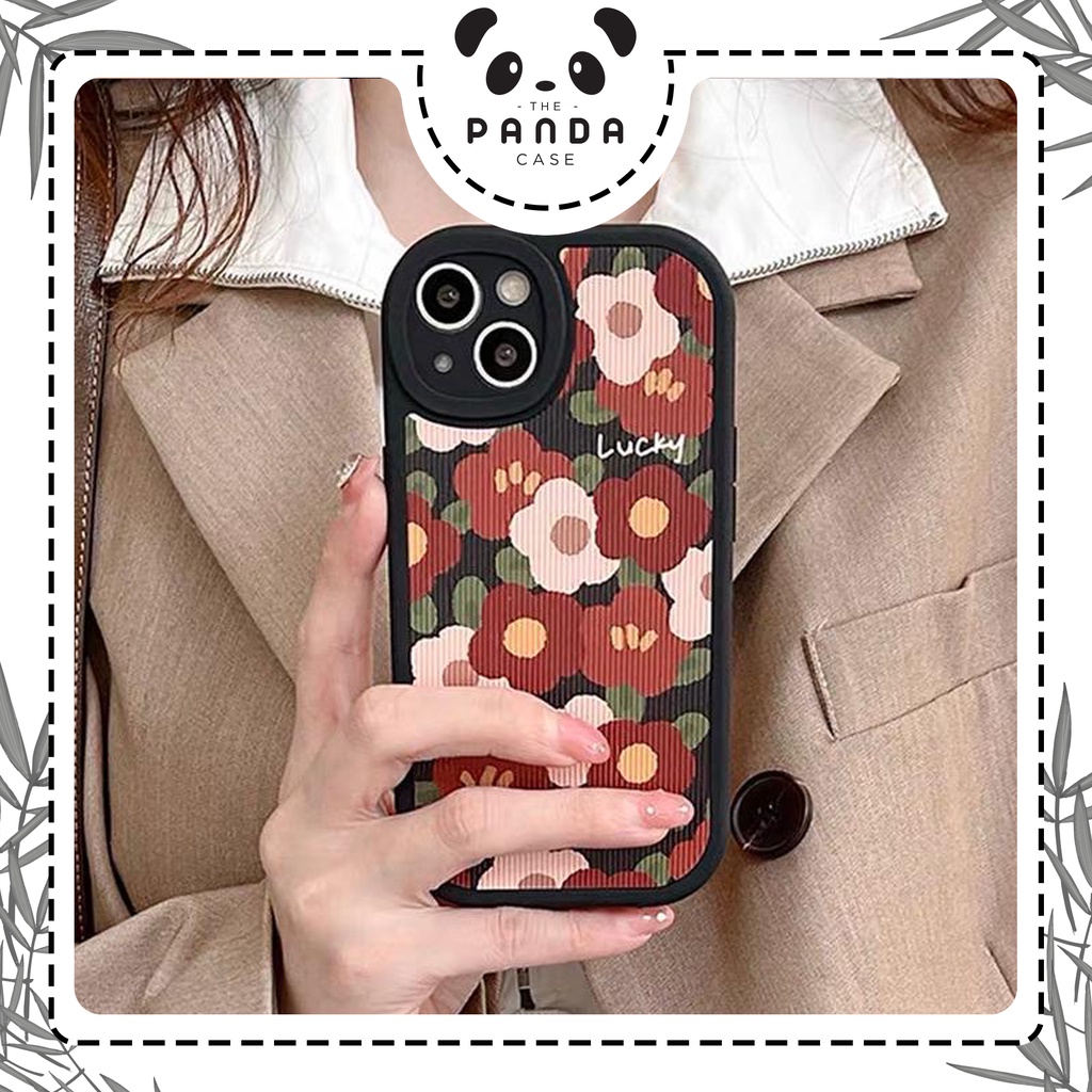 [TPC] Phone Case IPHONE 6 6S 7 8 PLUS X XS MAX XR 11 12 13 PRO MAX Red Flower Casing Lucu Korean IP025