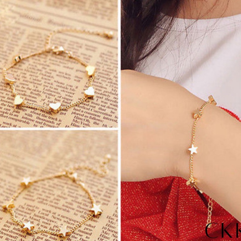 ✿AYN✿  Gelang Rantai Love kekinian  FA80 Fashion Korea wanita Aksesoris Fashion Murah