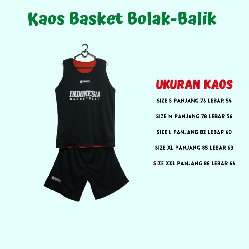 JERSEY BASKETBALL 2 LAPIS BAJU 2WARNA KAOS BASKET SETELAN BASKET (reversible/bolak-balik)