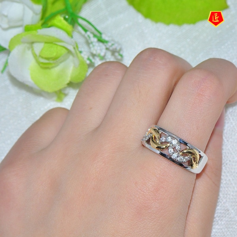 [Ready Stock]Fashion Classic Retro Silver Color Separation Ring