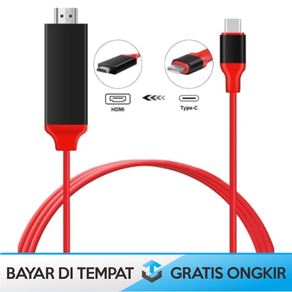 KABEL TYPE C TO HDMI CONVERTER FSU SUPPORT 4K VIDEO DENGAN PANJANG 2m