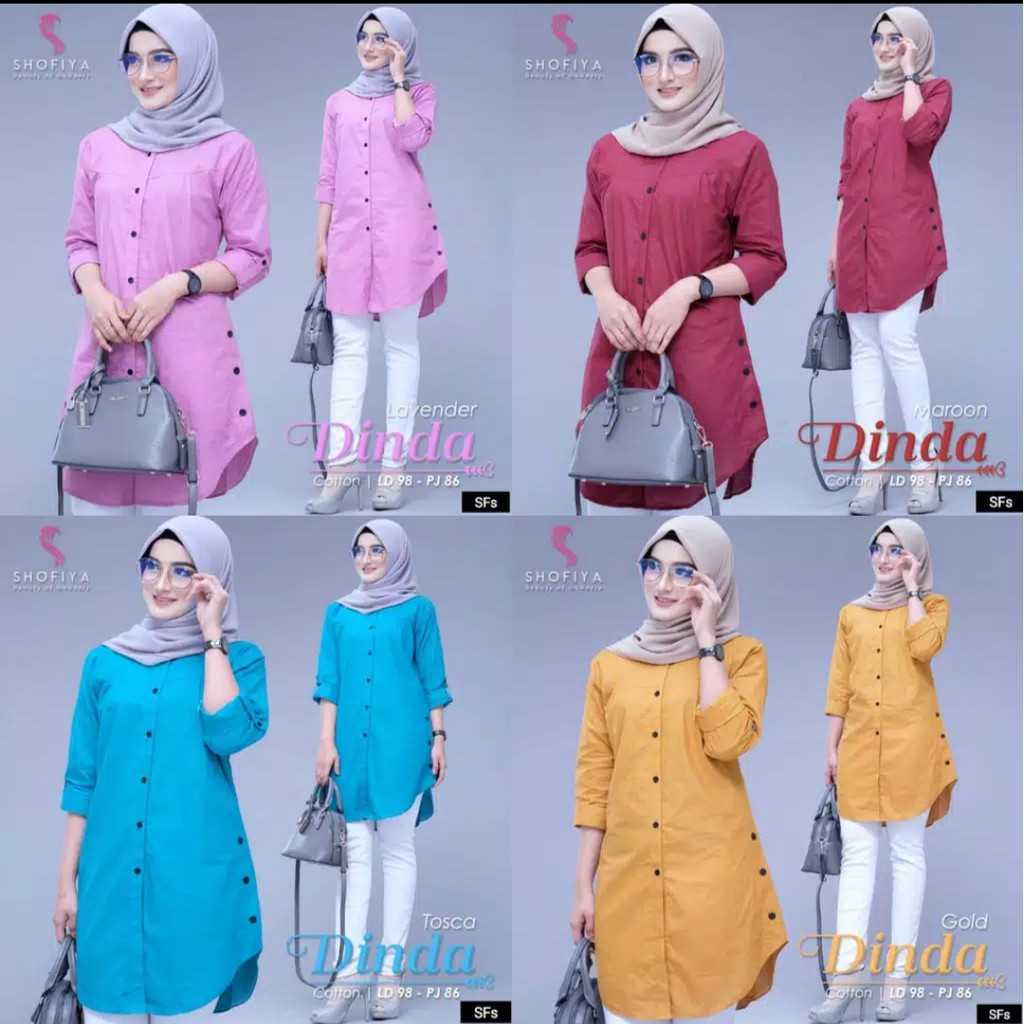 Dinda Tunik | Atasan Wanita Muslim Termurah/one size/pakaian muslim perempuan