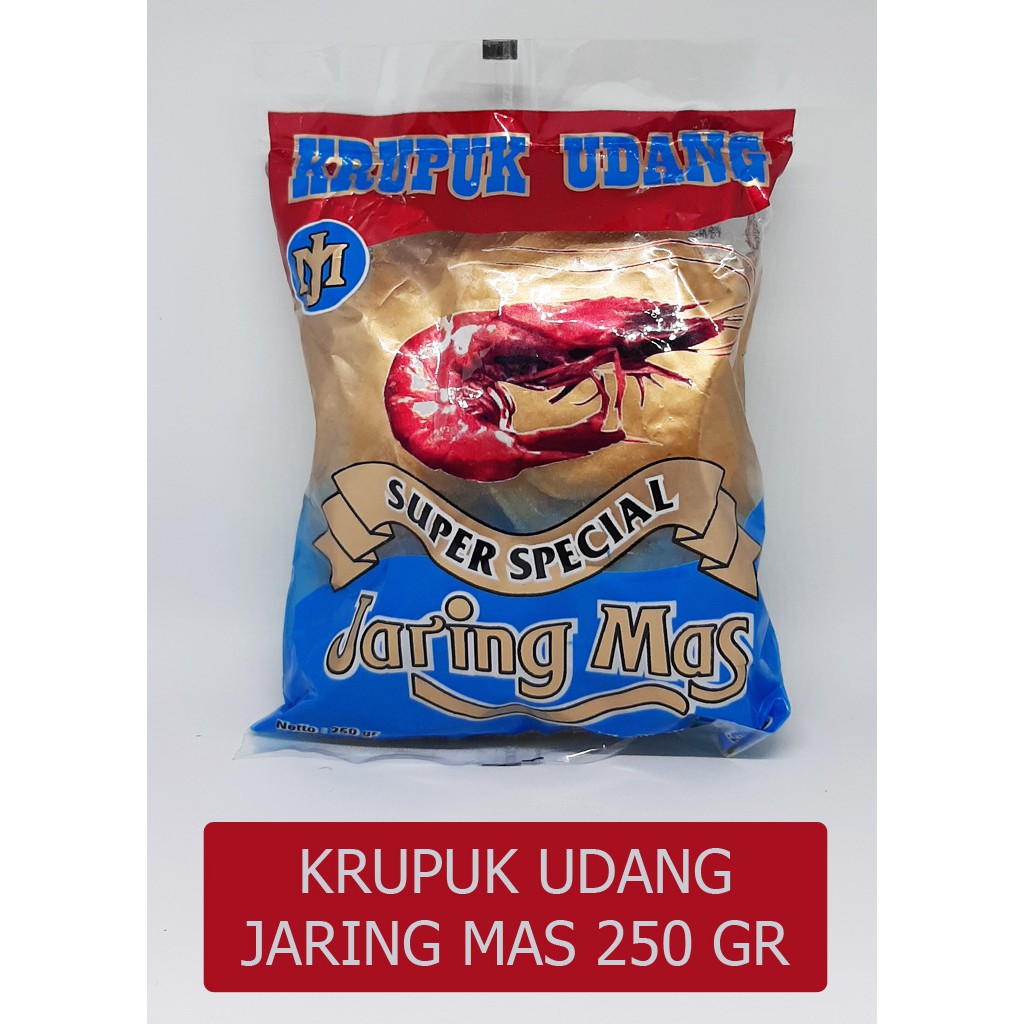 

Kerupuk Udang Kualitas Ekspor Jaring Mas 250 Gr