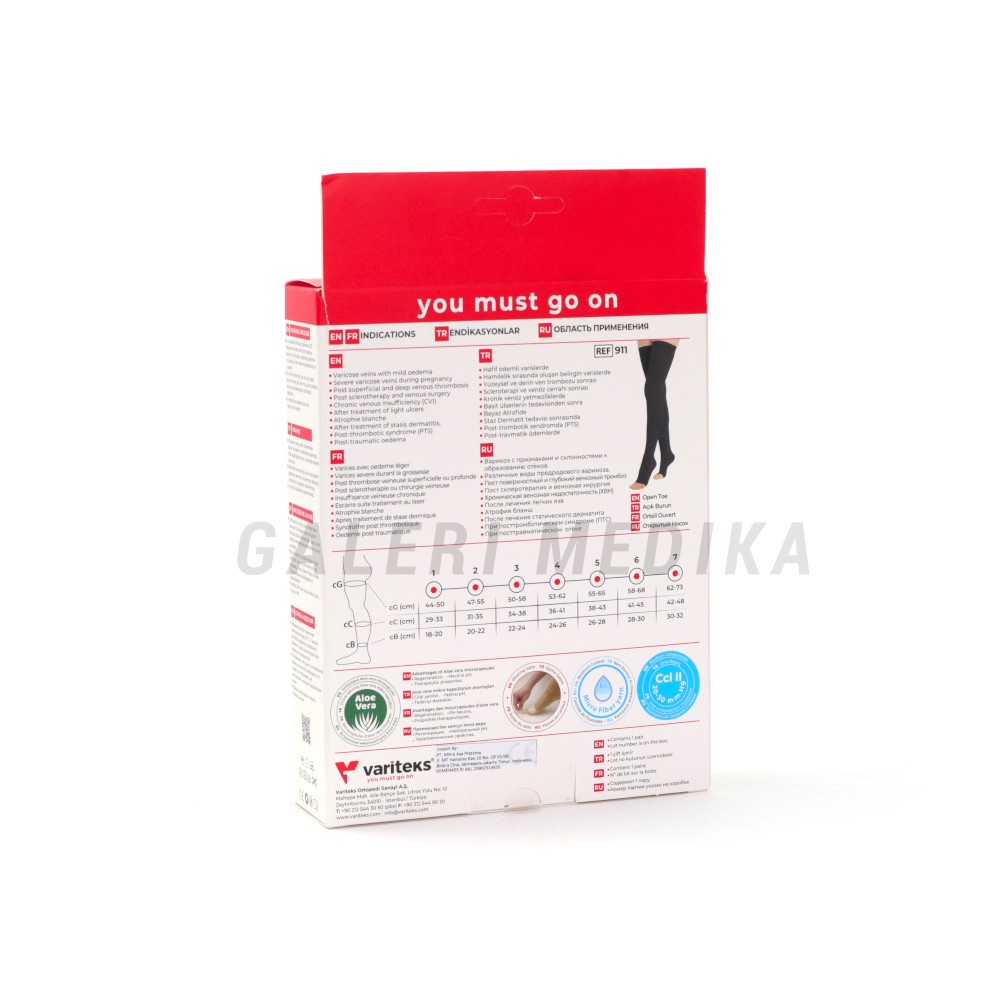 Stocking Varises Variteks 911 Kompresi Menengah 20-30mmHg Kelas 2 / Medium Compression CCL 2 - Stoking Varises