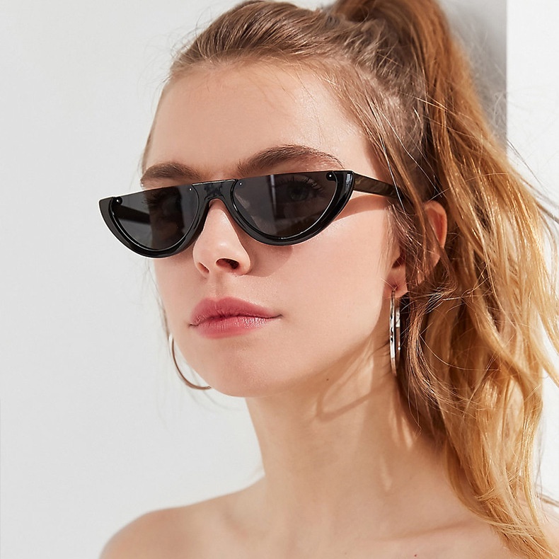 European and American personality trend half-frame fashion punk retro men's and women's sunglasses