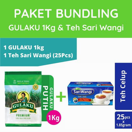 

GULAKU + TEH SARI WANGI ISI 25 KANTONG