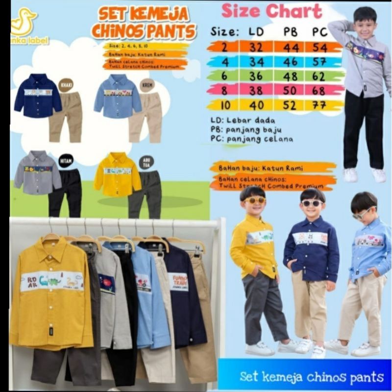 Set Kemeja Chinos Pants Jovanka Label