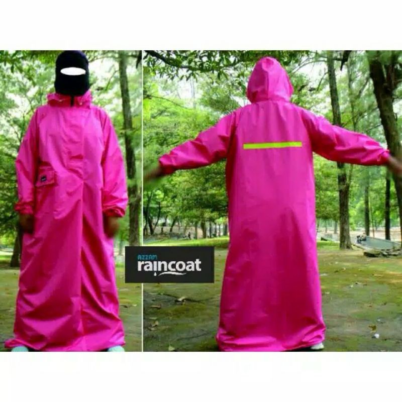 Jas Hujan Gamis Jubah Taslan Original Azzam Raincoat Tidak Mudah Basah