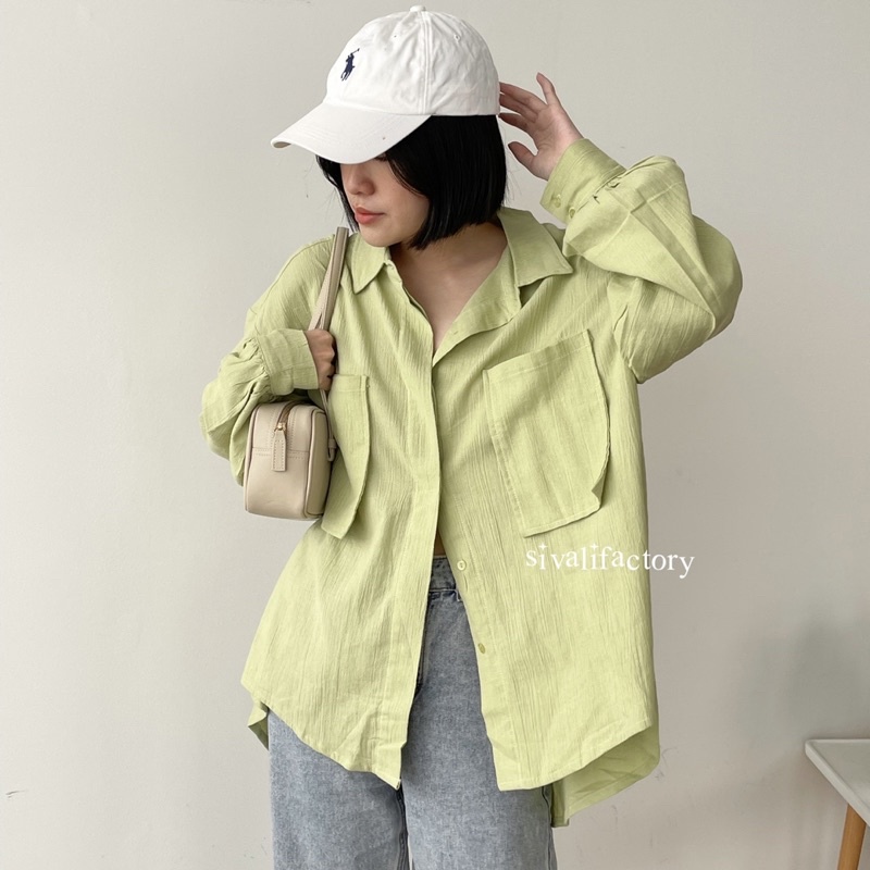 Kemeja Wanita Lengan Panjang Salur Terlaris Termurah Cewek Motif H5D3 Terkini Jaman Sekarang Terbaru